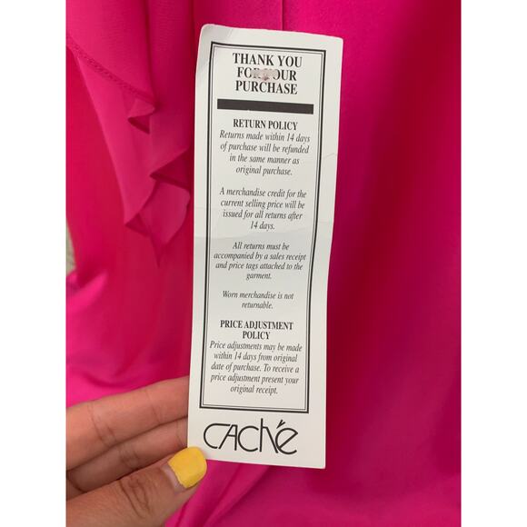 Cache Vintage y2k Pink Beaded Rhinestone Prom Dress Gown NWT Size 6 - Picture 7 of 7